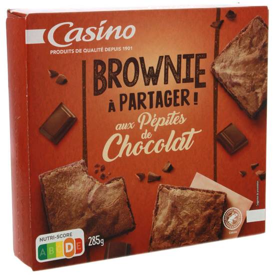 Brownie - Chocolat pépites de chocolat - Gouter enfant 285g CASINO