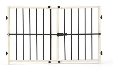 Regalo Metal & Wood Adjustable Safety Gate, Beige