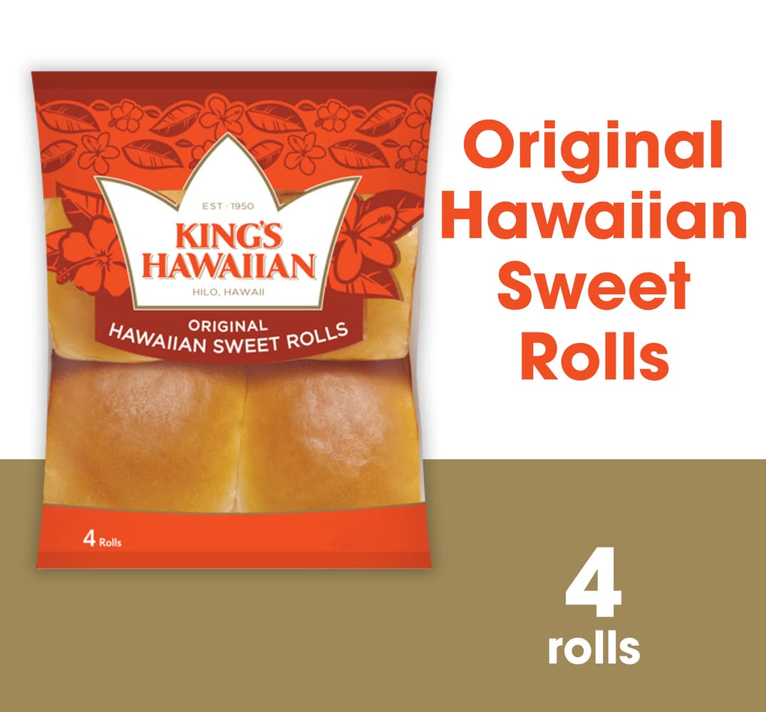 King's Hawaiian Original Sweet Rolls (4 oz, 4 ct)