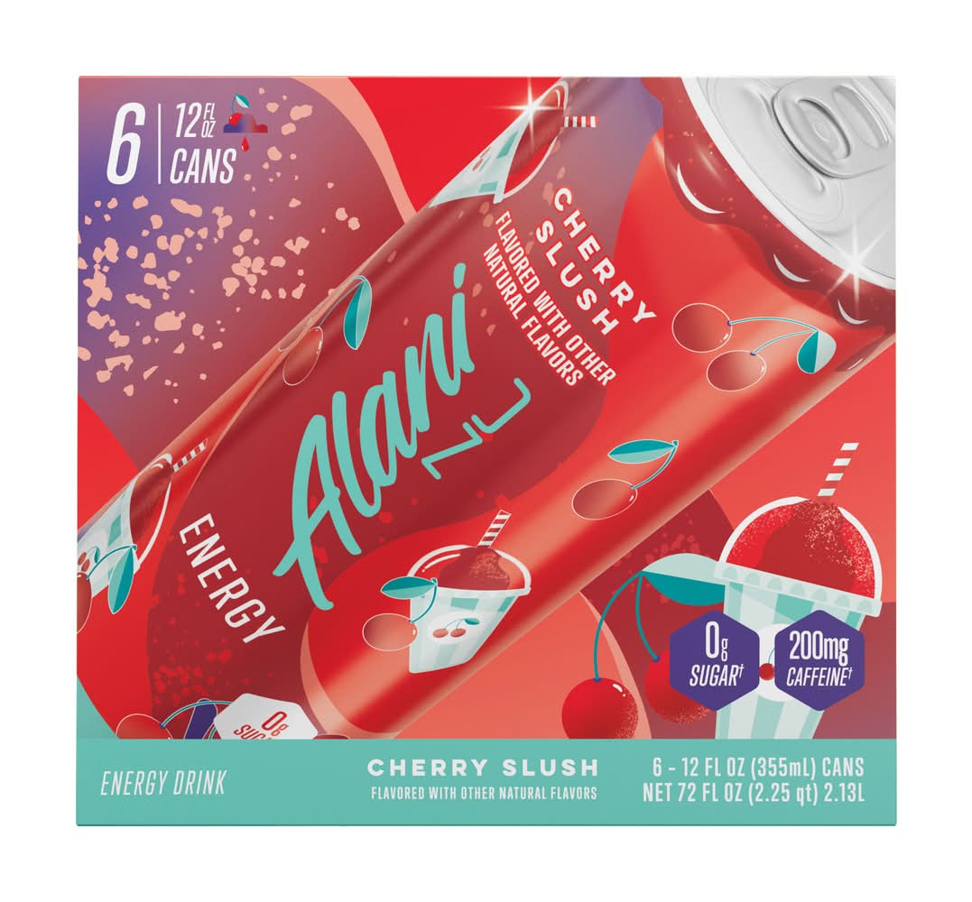 Alani Nu Energy Drink, Cherry Slush (6 x 12 fl oz)