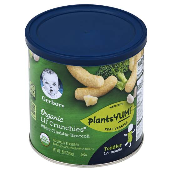 Gerber Organic Lil Crunchies White Cheddar Broccoli (1.6 oz)