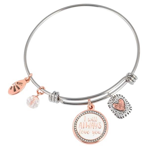 Shine Adjustable Bracelet with Love Message Charms