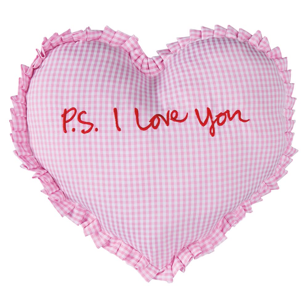 KIRKTON HOUSE Gingham PS I Love You Valentine's Pillow