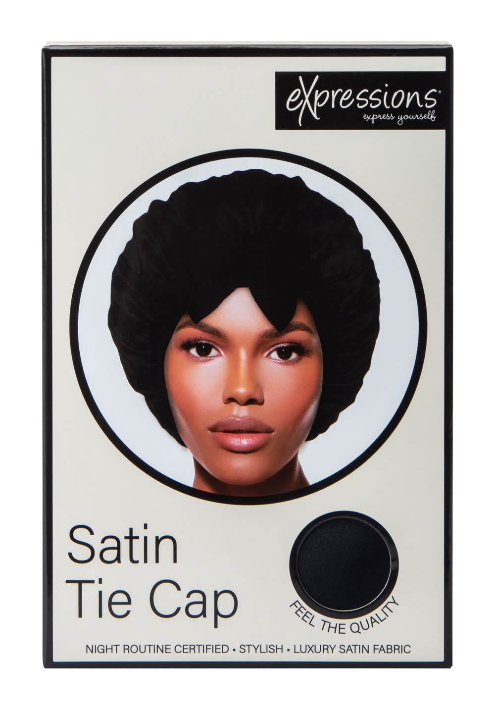 Expressions® Satin Tip Cap Black