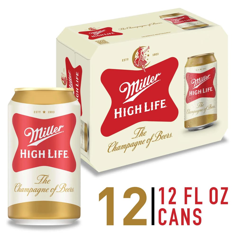 Miller High Life The Champagne Beer (12 x 12 fl oz)