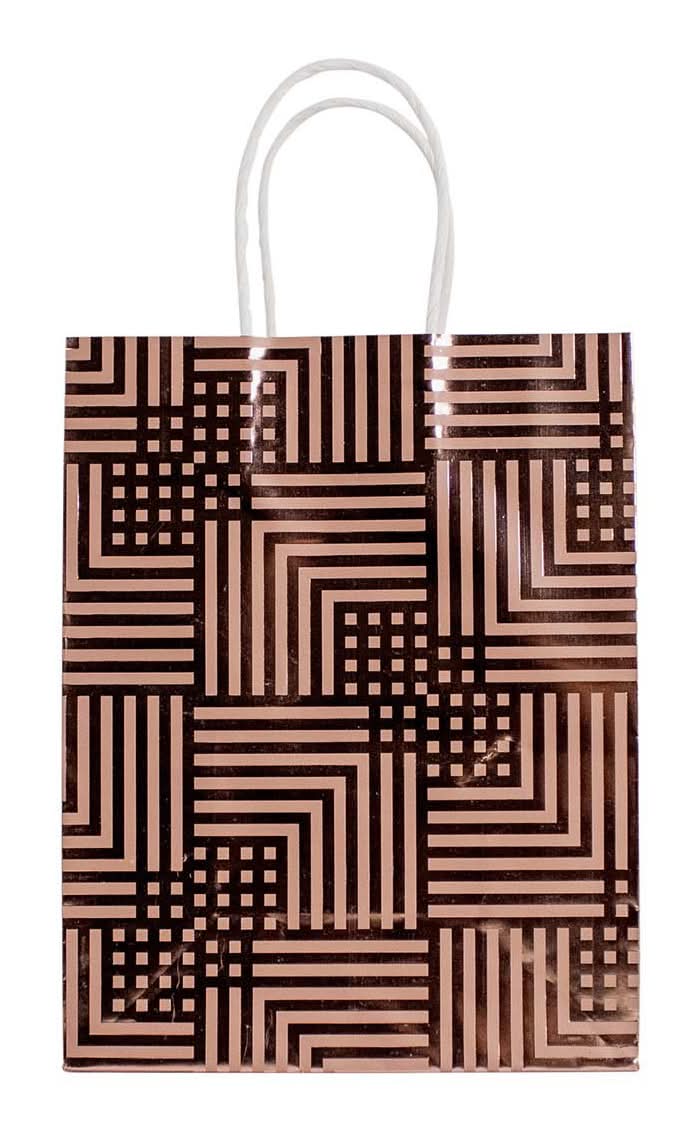 Embossed Copper Gift Bag Medium 1 Ct