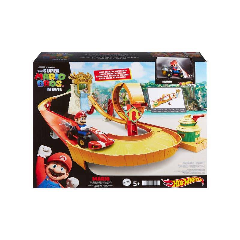 Hot wheels pista super mario bros carrera en la selva