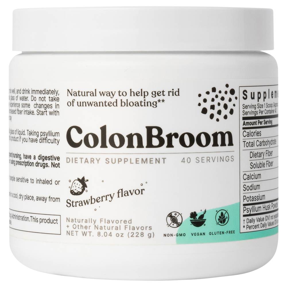 ColonBroom Strawberry Flavor Fiber Supplement (8.04 oz)