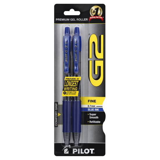 Pilot Premium Gel Roller Blue Pens (2 ct)