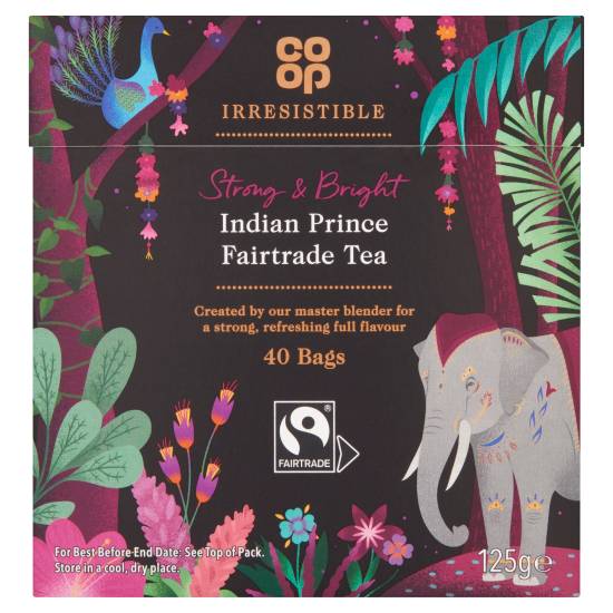 Co-Op Irresistible Indian Prince Fairtrade Tea 40 Tea Bags 125g