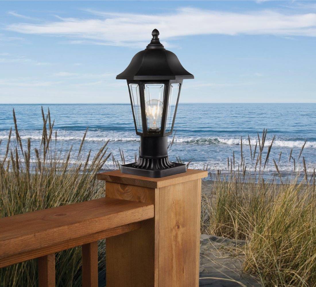 Project Source Banterling 14.5-in Black Traditional Outdoor Light Post Lantern | PL125BK