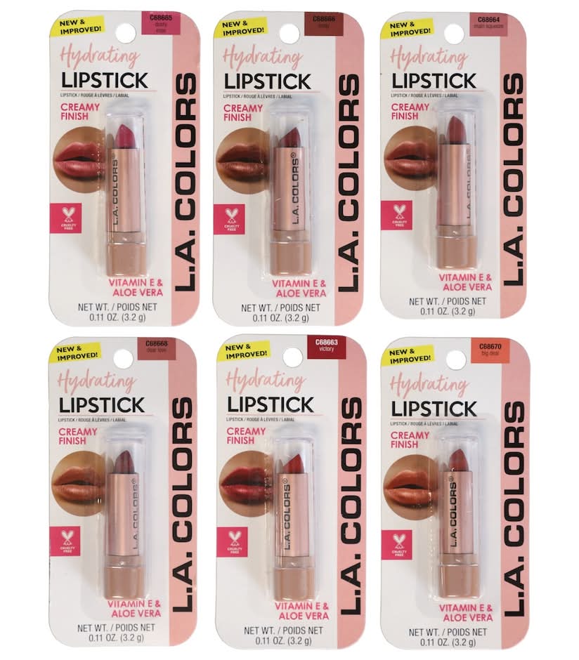 L.A. Colors Hydrating Lipstick, 0.11 oz.
