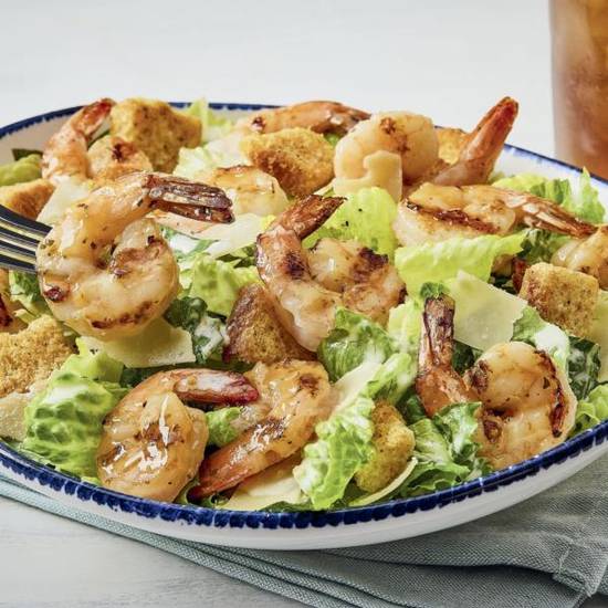 Classic Caesar Salad with Grilled Shrimp