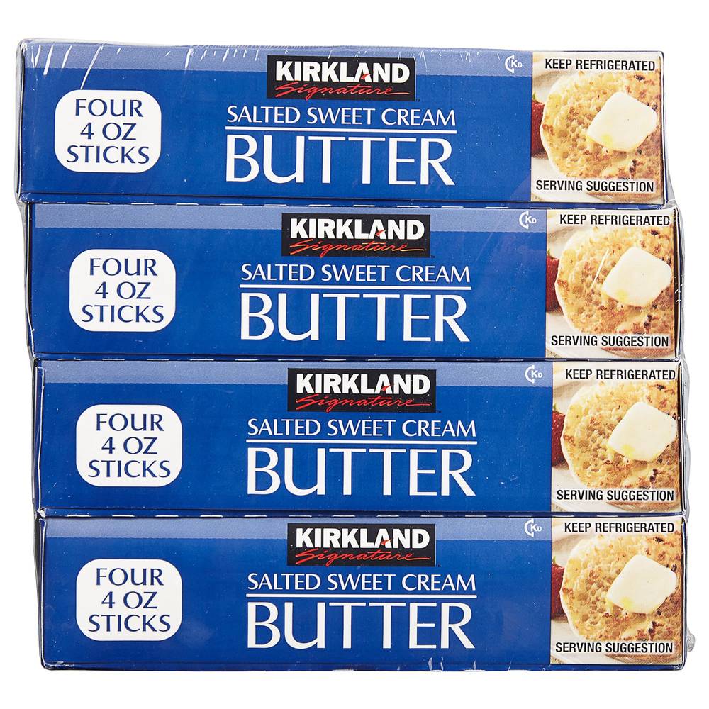 Kirkland Signature Salted Sweet Cream Butter, 16 oz , 4-count