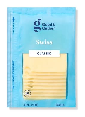 Good & Gather Sliced Classic Swiss Cheese (7 oz, 10 ct)