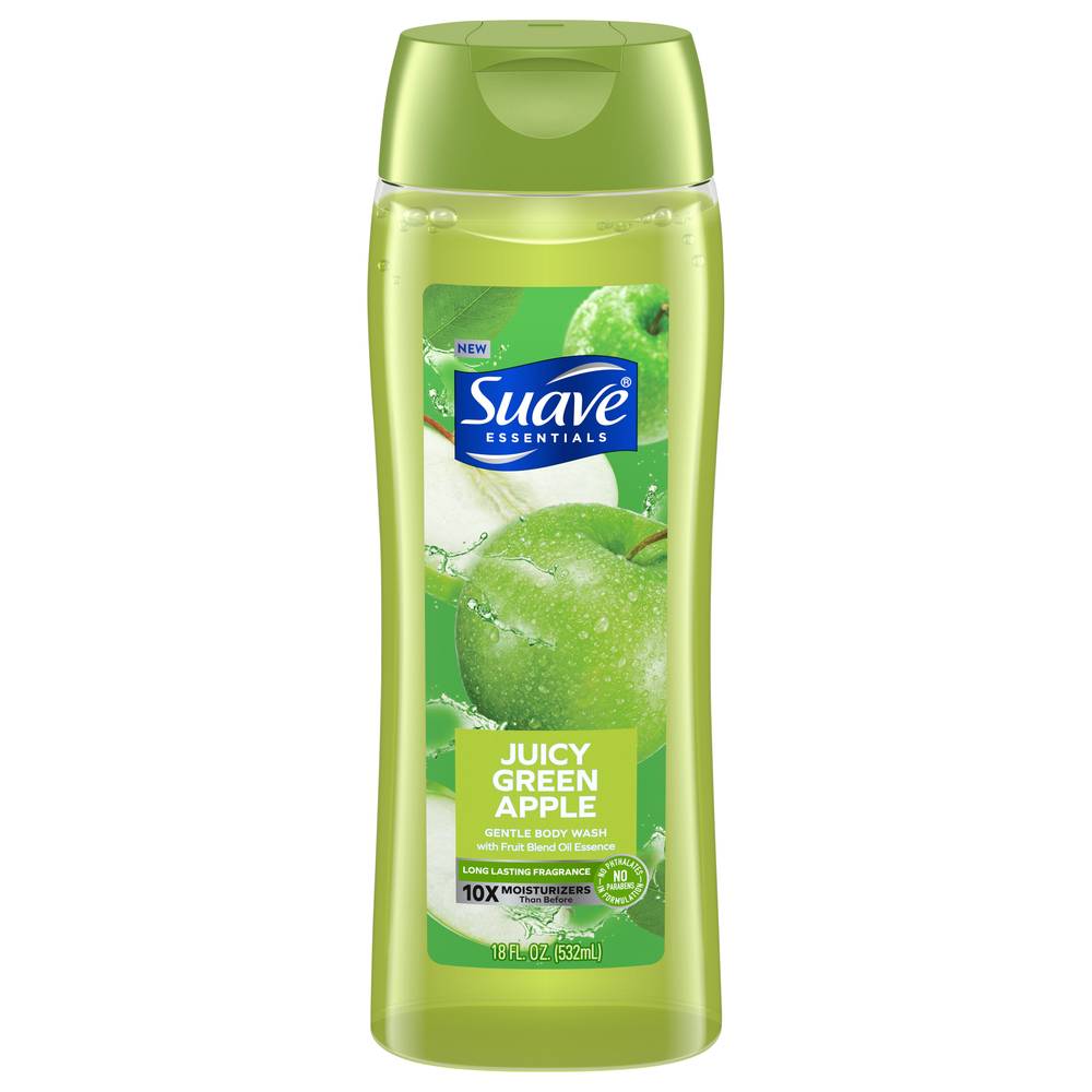 Suave Essentials Gentle Body Wash, Juicy Green Apple