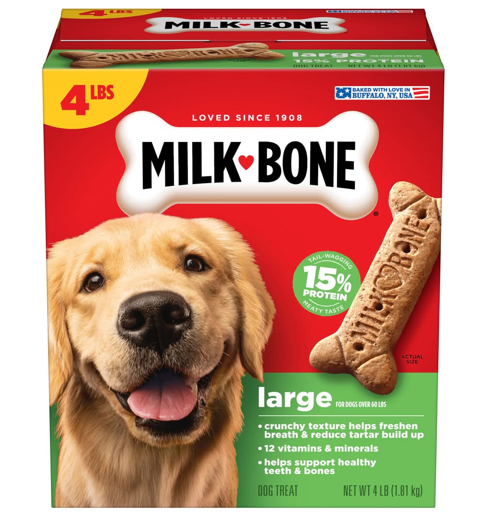 Milk-Bone Biscuits For Large Dogs Snacks (4 lbs)
