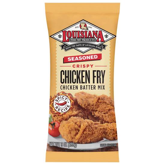 Louisiana Fish Fry Products Seasoned Crispy Chicken Fry Batter Mix