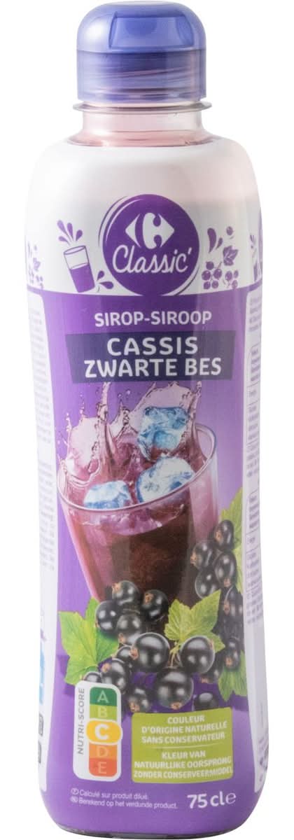 Carrefour Classic'' Sirop Cassis 75 cl