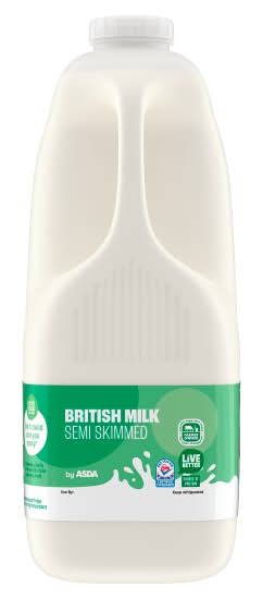 ASDA Semi Skimmed British Milk (2272ml)