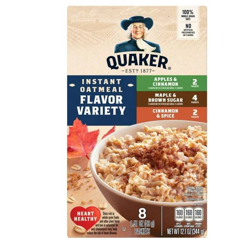 Quaker Instant Oatmeal, Assorted (1.51 oz, 8 ct)