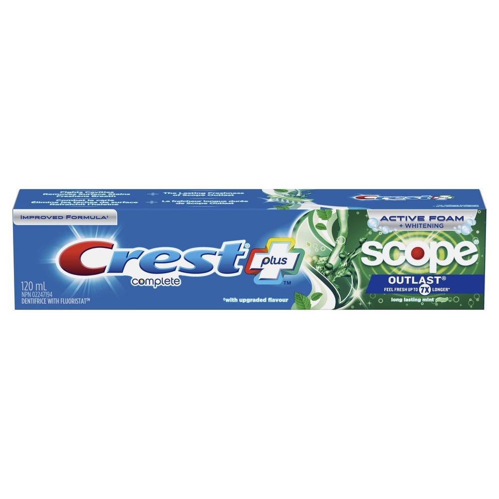 CREST Complete Whitening Plus Scope Outlast Toothpaste (120 ml)