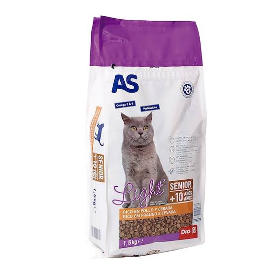 Alimento para gatos senior As bolsa 1.5 kg