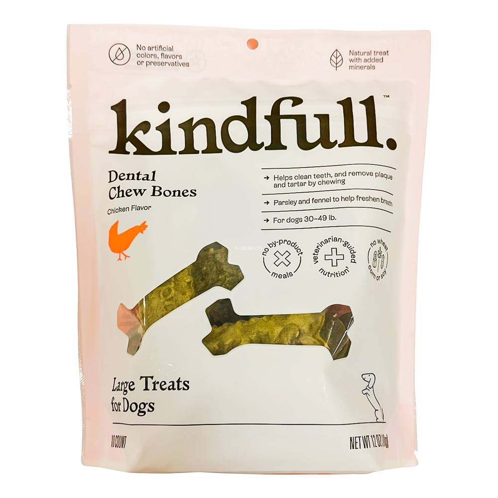 Kindfull Dental Bones Chicken Dog Treats (12 oz)