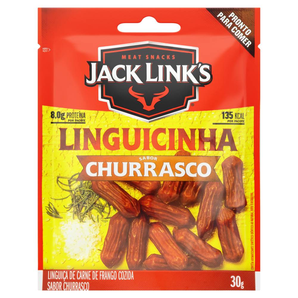 Jack link's snack de linguiça sabor churrasco linguicinha (30g)