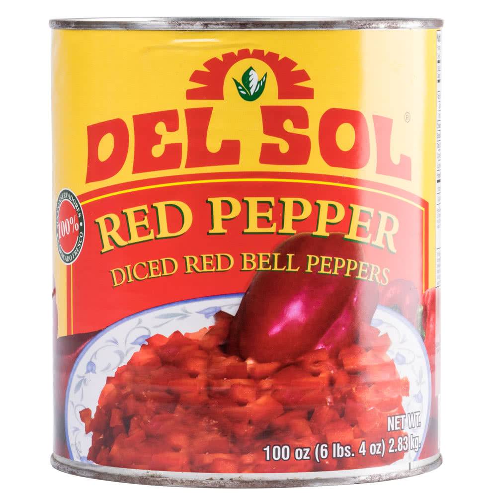 Del Sol - Diced Red Bell peppers - #10 Can