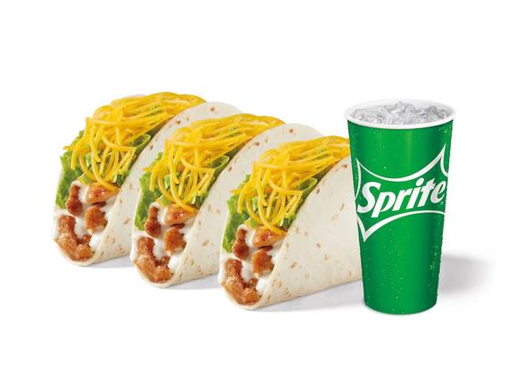 NEW $7 Triple Chicken Taco Pack