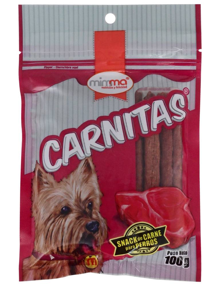 MIMMA SNACK PERROS CARNITAS CARNE*100G