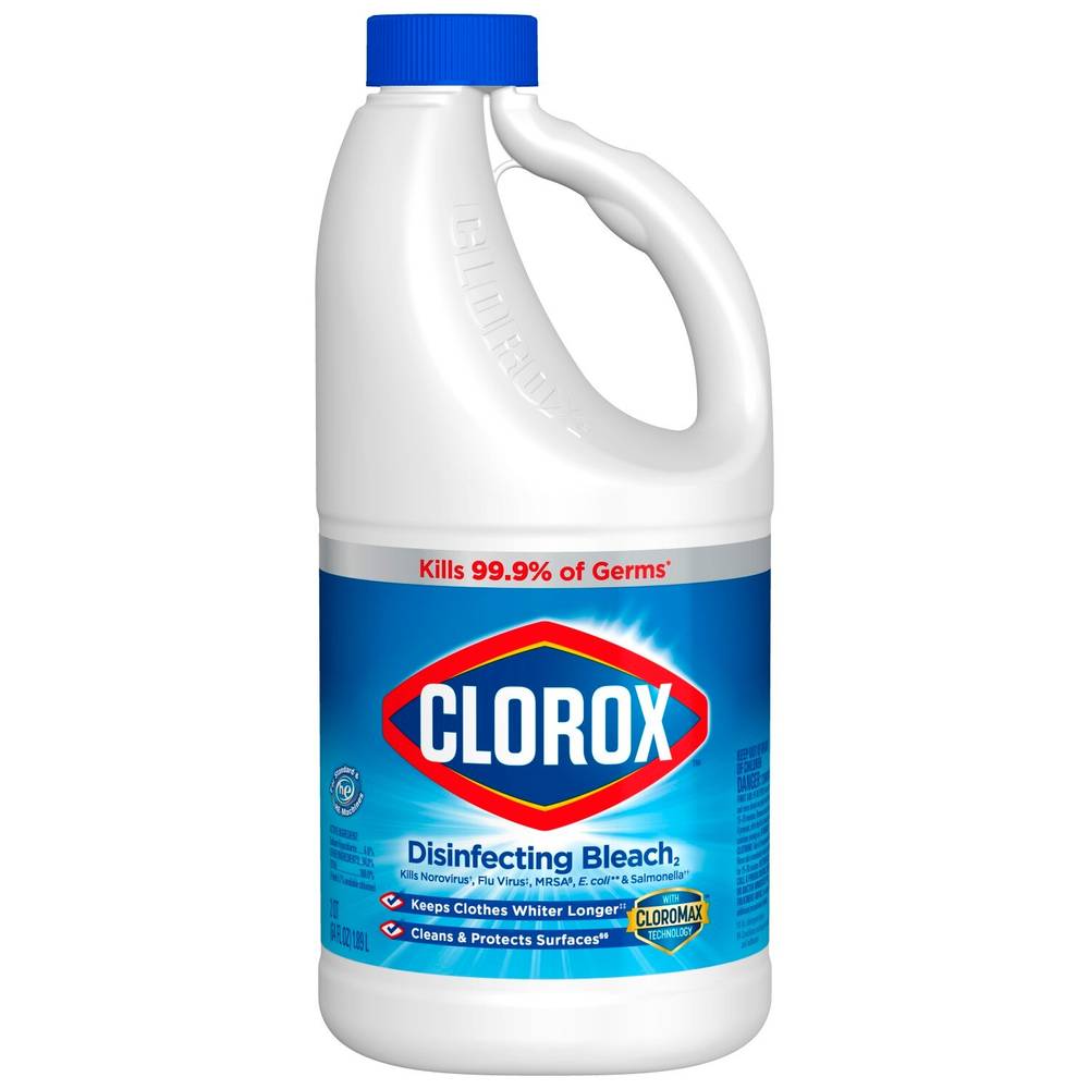 Clorox Disinfectant Bleach, Concentrated Formula, 43 oz