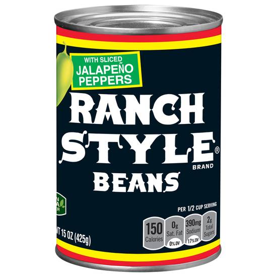Ranch Style Beans With Sliced Jalapeno Peppers