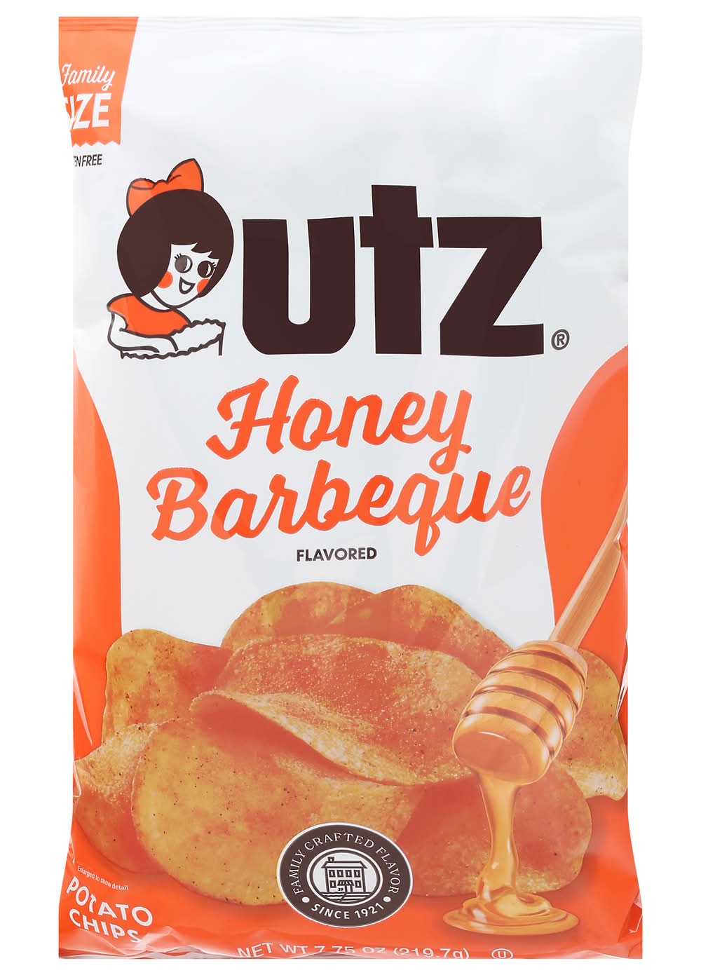 Utz Potato Chips, Honey Barbeque (7.75 oz)