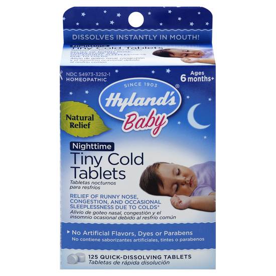 Hyland's Homeopathic Baby Nighttime Tiny Cold Tablets