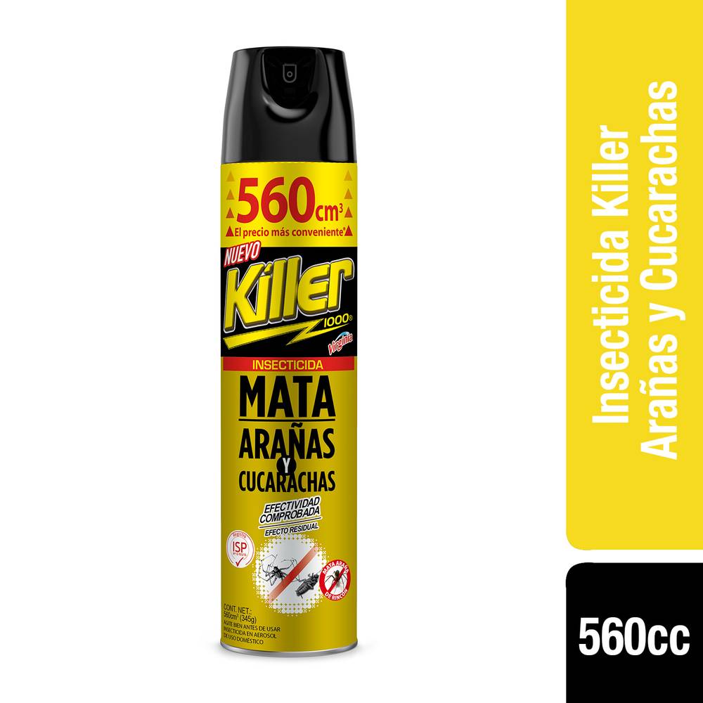 Killer insecticida araña y cucarachas (lata 560 cc)