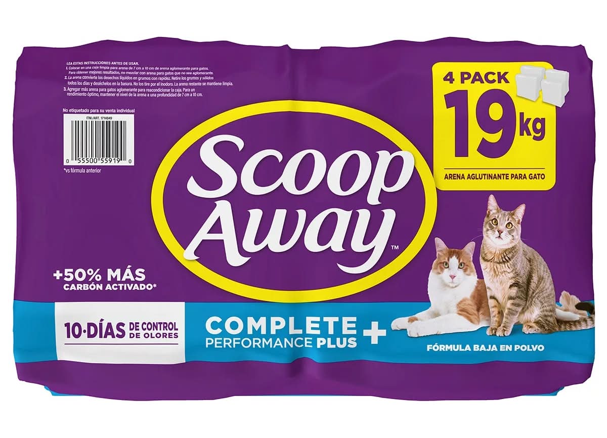 Scoop Away · Arena aglutinante para gato, extractos vegetales (19 kg)