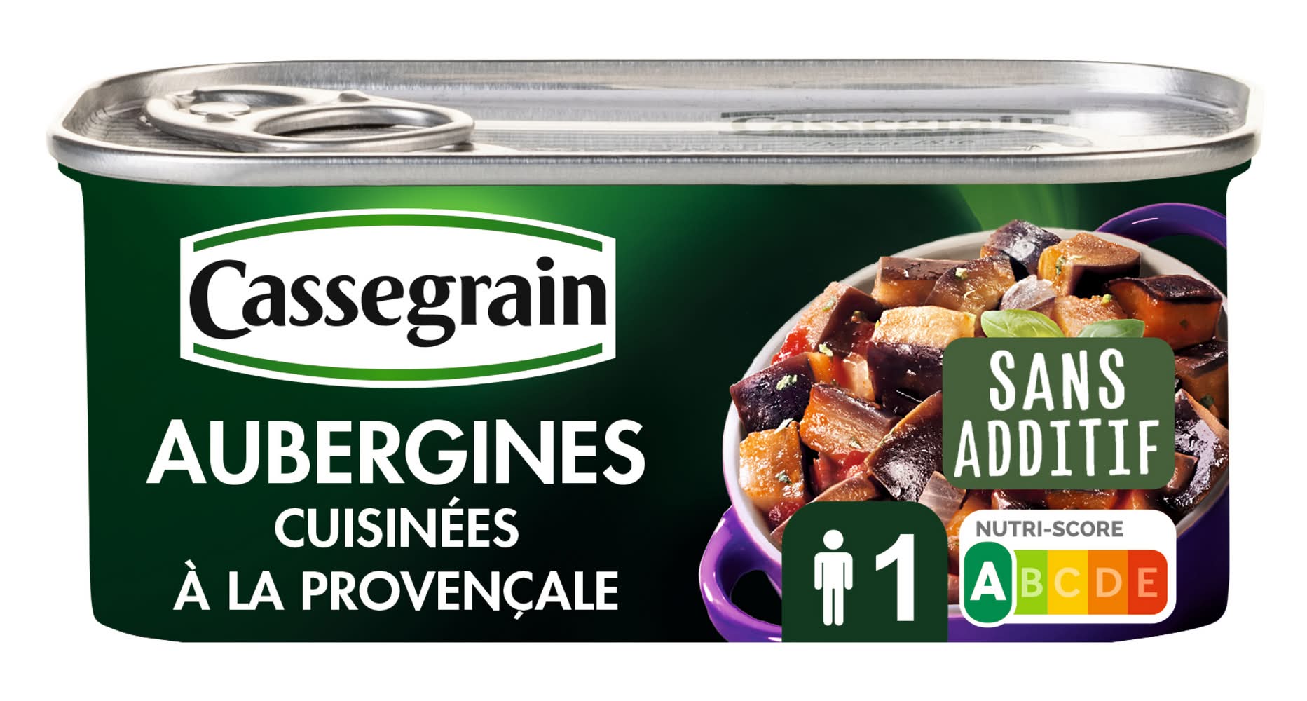 Cassegrain - Aubergines cuisinées à la provençale (185g)