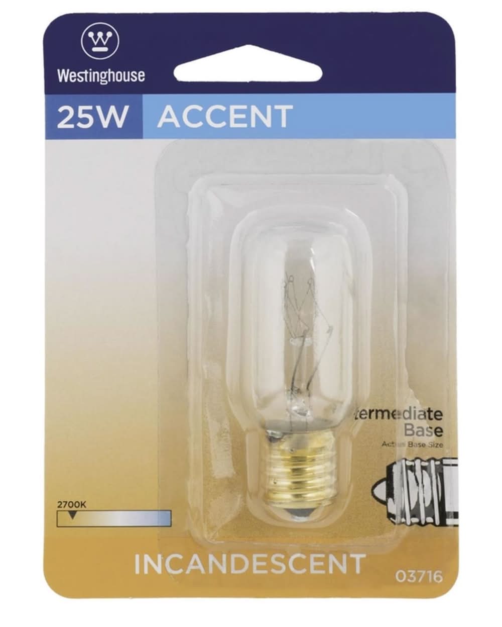 Westinghouse 25 W T8 Tubular Incandescent Bulb E17 (Intermediate) Warm White 1 Pk