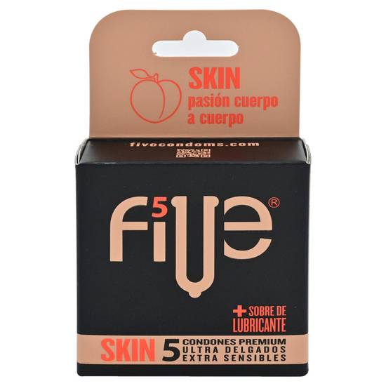 FIVE PRESERVATIVOS SKIN CAJ*5