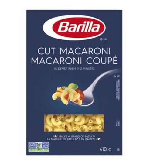 Barilla ptes macaroni coup (410g) - cut macaroni pasta (410 g)