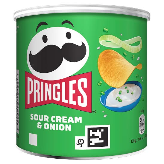 Pringles Sour Cream & Onion, Potato Crisps (40g)