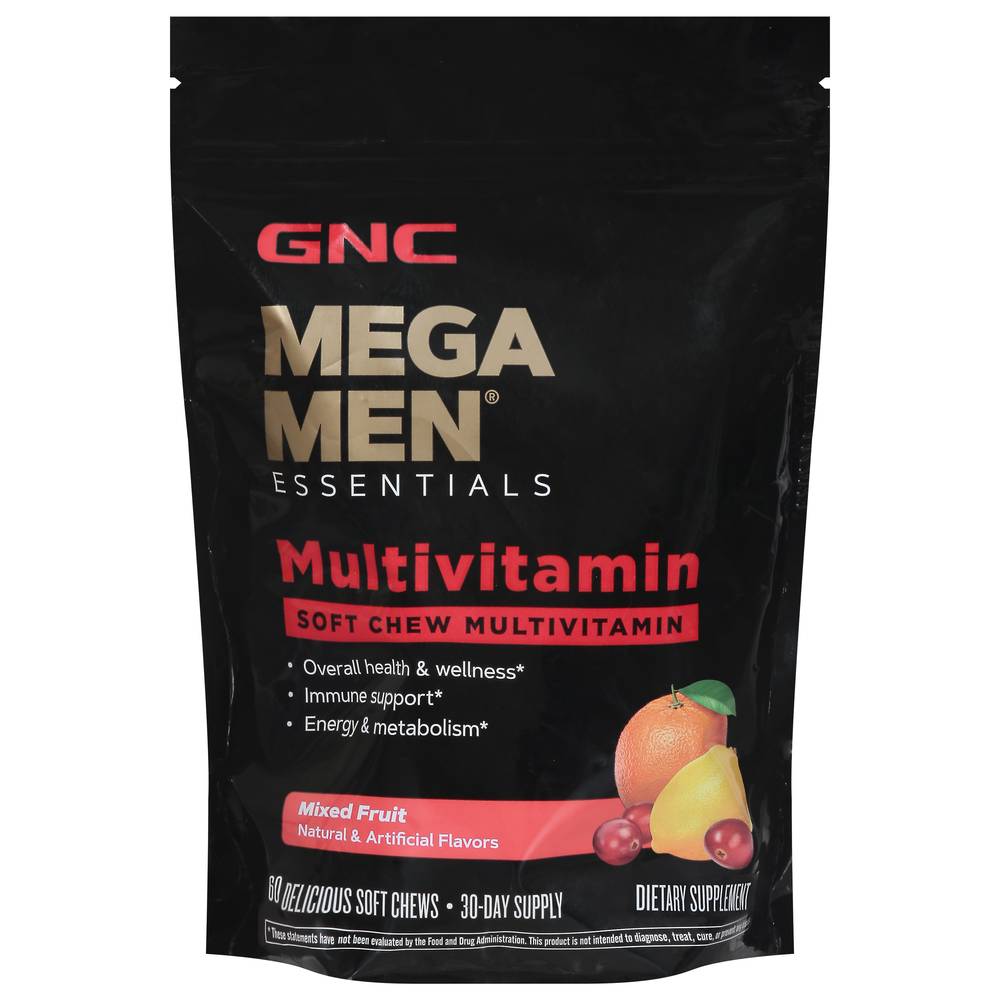 Gnc Mega Men Mixed Fruit Multivitamin Soft Chews