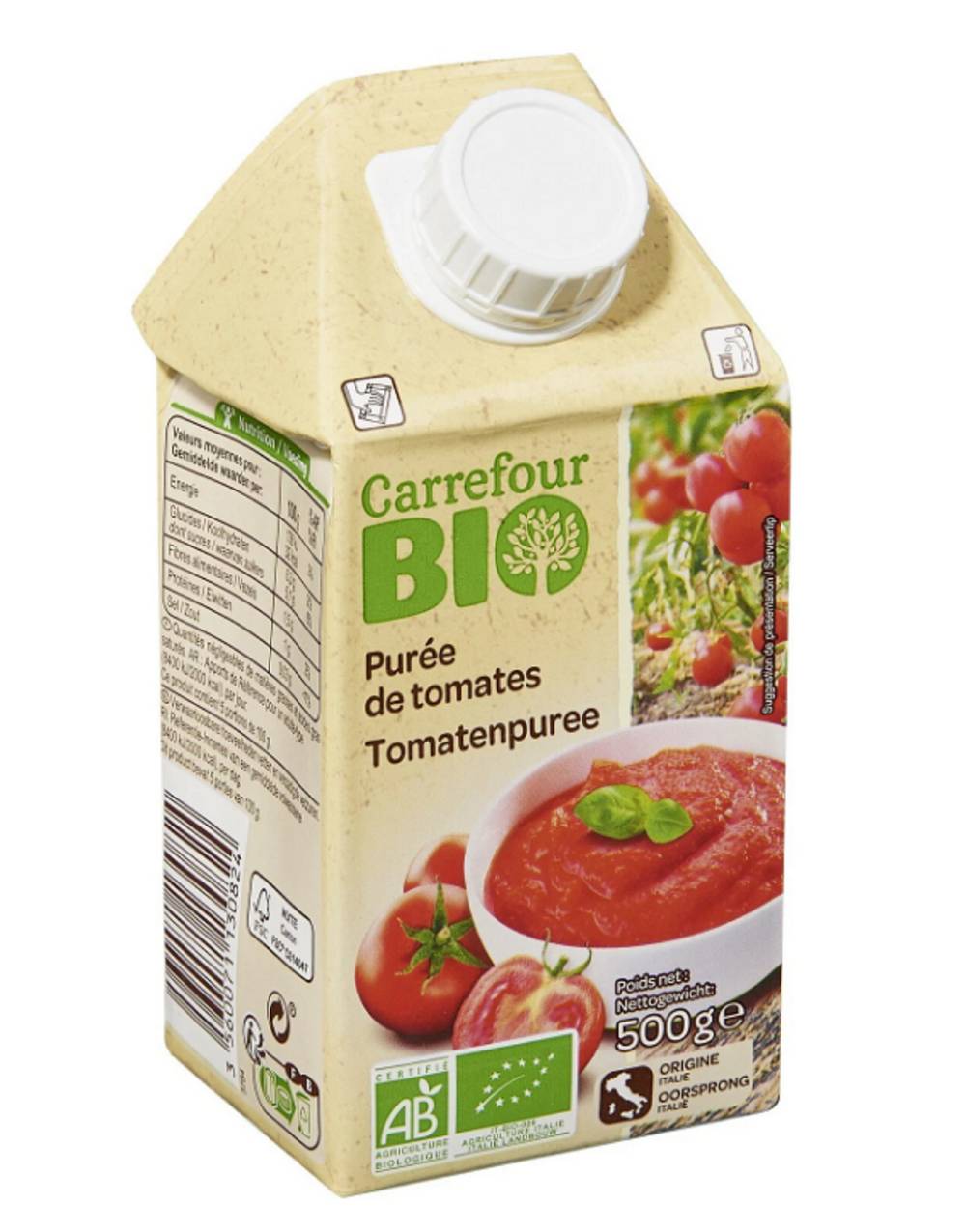 Carrefour Bio - Purée de tomates (500g)