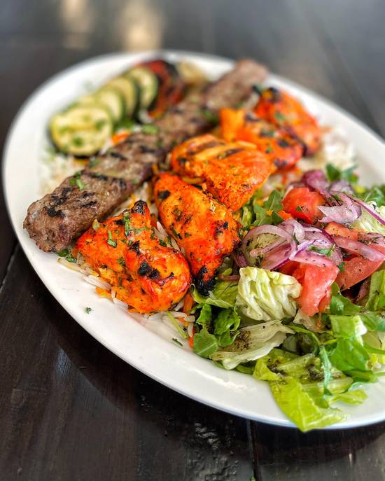 Chicken & Ground Sirloin Kabob Plate