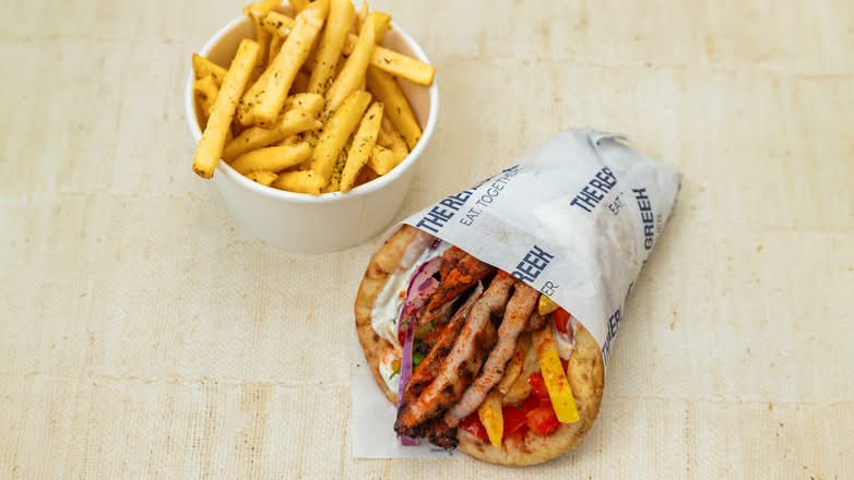 Souvlaki Wrap with Chips