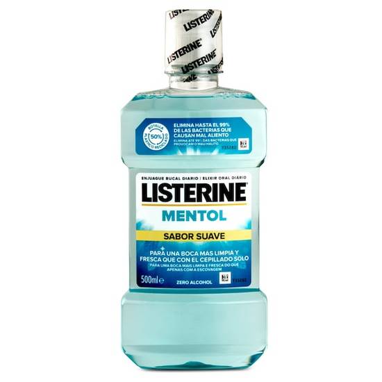 Enjuague bucal Listerine botella 500 ml