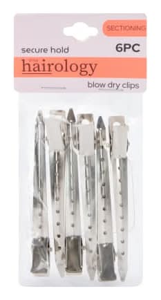 Silver Metal Blow Dry Clips 6-Count