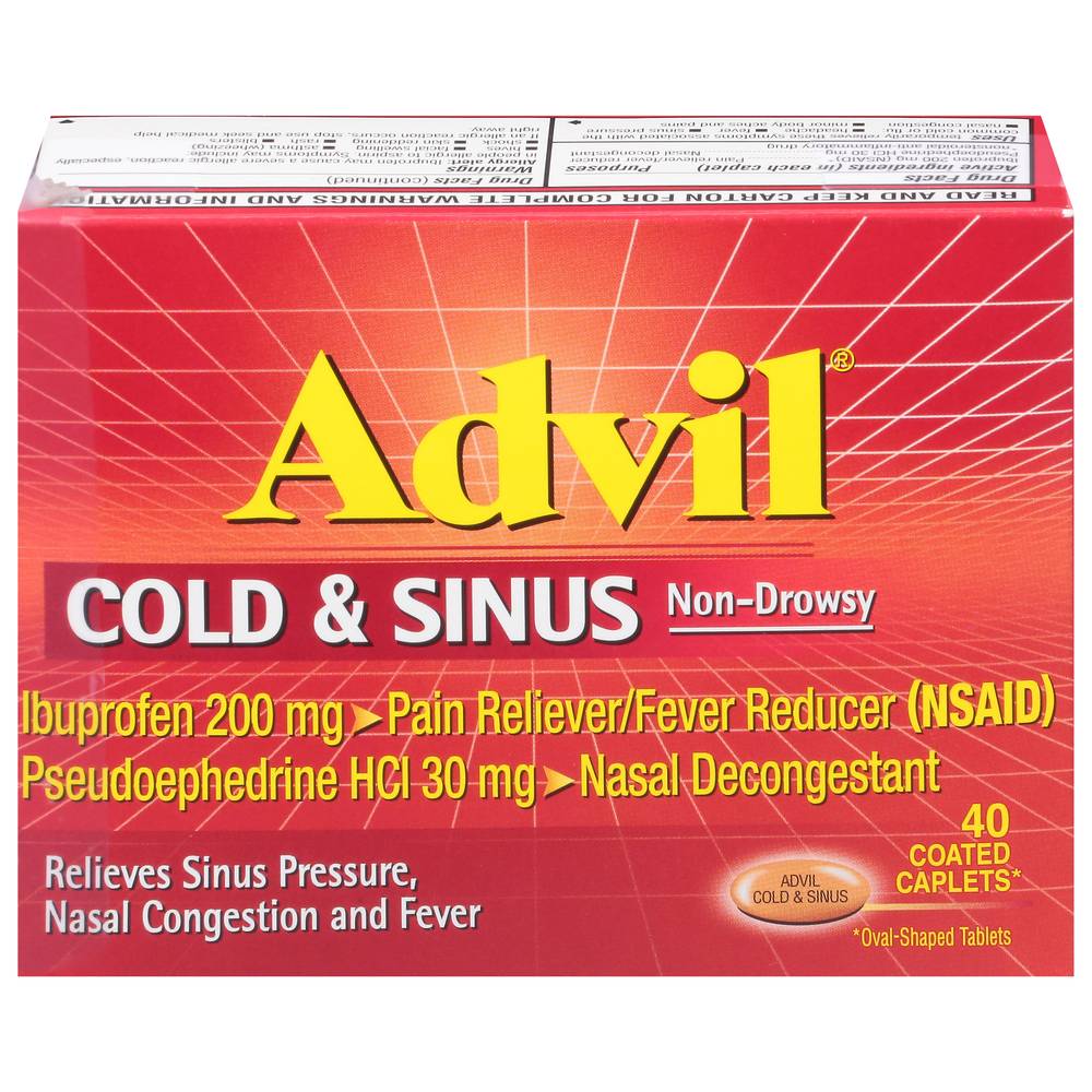 Advil Cold and Sinus Relief Medicine Caplets (40ct)